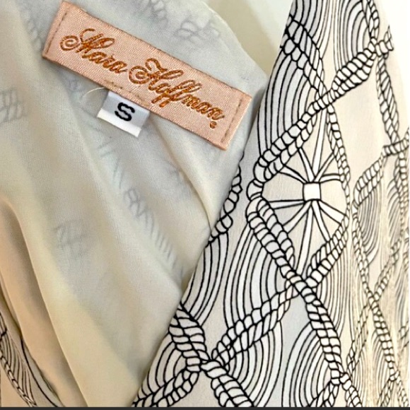 MARA HOFFMAN BATIK PRINT MAXI DRESS WATERFALL HEMLINE SIZE SMALL - Picture 2 of 6